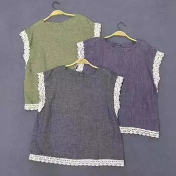 Johnature универсальные свободные клетчатые кружевные топы без рукавов, летние японские винтажные жилеты на пуговицах с круглым вырезом, женские топы One Size фиолетовый