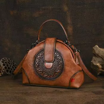 Johnature Винтажные сумки через плечо с тиснением в виде тотема для женщин, большая вместимость, универсальная сумка бежевый