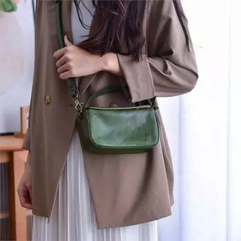 Johnature Высококачественная натуральная кожаная простая маленькая женская сумка универсальные сумки через плечо чёрный