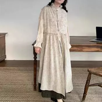 Johnature весенний жаккардовый универсальный жилет винтажные платья женские японские хлопковые свободные платья без рукавов на пуговицах