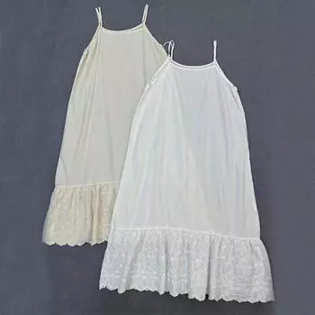 Johnature весна-лето тонкий хлопок однотонное базовое платье-комбинация свободные лоскутные кружевные платья русалки с вышивкой