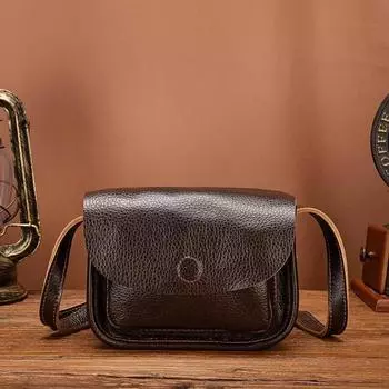 Johnature винтажная женская сумка из натуральной кожи, универсальные однотонные однотонные сумки из мягкой натуральной яловой кожи на плечо и через плечо чёрный