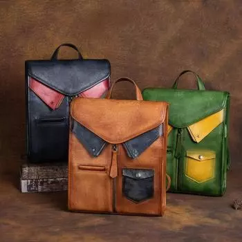 Johnature винтажный рюкзак из натуральной кожи, женская сумка для отдыха, большая вместительная дорожная сумка из натуральной яловой кожи, креативные рюкзаки зелёный