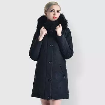 Johnature Winter Warm Women Clothing Long Thicken Women Coat Fashion Coats S чёрный