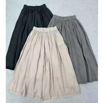 Johnature Японские повседневные универсальные простые двухслойные широкие брюки летние свободные женские брюки с эластичной резинкой на талии One Size