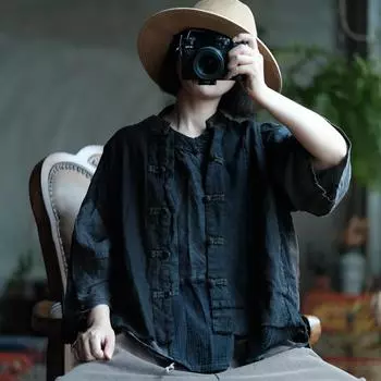 Johnature Женщины Винтаж Жилеты Пальто Лоскутное Цветной Стенд Пуговица Ткани Осенний Китайский Стиль Жилеты Пальто One Size