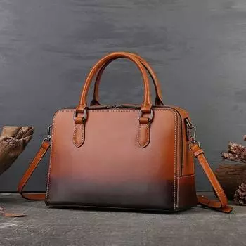 Johnature женская сумка из натуральной кожи, роскошная сумка большой вместимости из натуральной яловой кожи, однотонные сумки на плечо коричневый