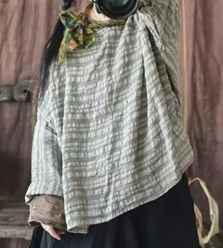 Johnature женские льняные винтажные футболки осенняя свободная одежда с длинными рукавами осенние повседневные женские футболки One Size красный