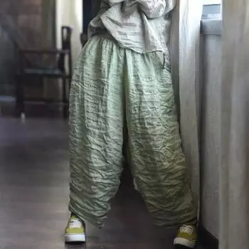 Johnature женские однотонные широкие брюки с эластичной резинкой на талии, весенние брюки, повседневные женские длинные брюки One Size чёрный