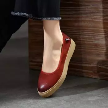Johnature, женские туфли без шнуровки из натуральной кожи с острым носком, весенние женские туфли без шнуровки на мягкой подошве в стиле ретро
