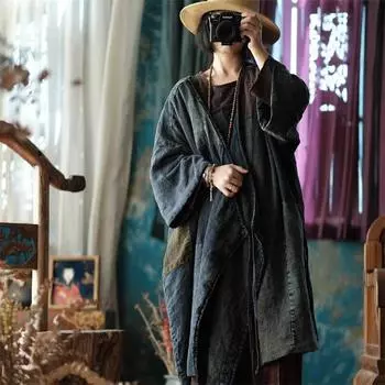 Johnature женские винтажные лоскутные цветные парки с v-образным вырезом и длинными рукавами, льняные повязки, пальто, зимние свободные теплые парки