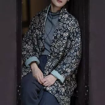 Johnature женские винтажные парки с цветочным принтом, зимние пальто с поясом, нестандартной длины, теплые хлопковые парки с длинными рукавами