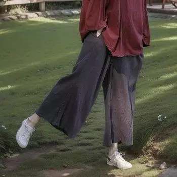 Johnature женские винтажные прямые брюки с эластичной резинкой на талии, весенние брюки, однотонные свободные женские повседневные брюки