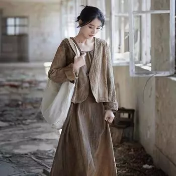 Johnature женские винтажные рубашки топы с v-образным вырезом и длинным рукавом однотонные блузки весенние женские рубашки в китайском стиле