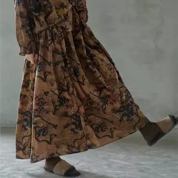 Johnature женские винтажные юбки с цветочным принтом, весенние хлопковые мягкие женские юбки высокого качества с эластичной резинкой на талии