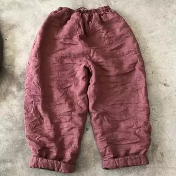 Johnature Женские винтажные зимние брюки однотонные теплые брюки с эластичной резинкой на талии свободные женские прямые брюки One Size бежевый