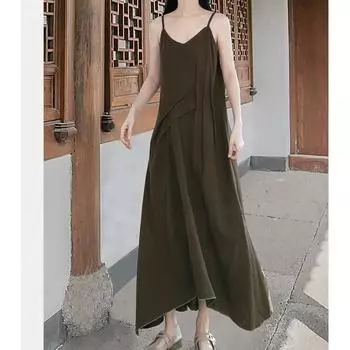 Johnature Женское летнее платье в китайском стиле в стиле ретро без рукавов, нестандартное, индивидуальное платье-ниша One Size