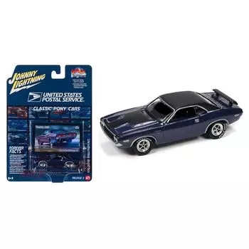 Johnny Lightning 1/64 dodge challenger R/T 1970 USPS фиолетовый мини-автомобиль Dodge Challenger [продукт]