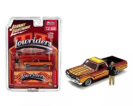 Johnny Lightning Chevrolet El Camino 1965 Lowrider с фигуркой Lowriders Миникар Chevy El Camino 1/64 [предмет]