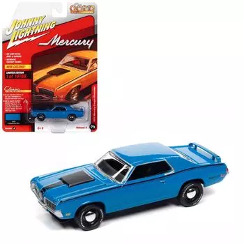 Johnny Lightning Mercury Cougar Eliminator 1970 Blue Mercury Cougar Eliminator Mini Car 1/64 [Item]