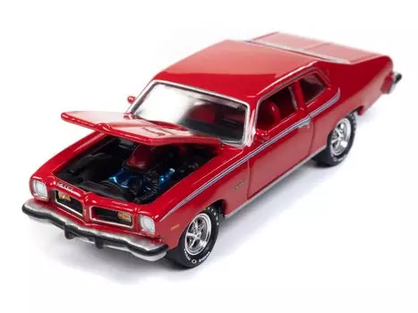 Johnny Lightning Pontiac GTO 1974 Red Mini Car 1/64