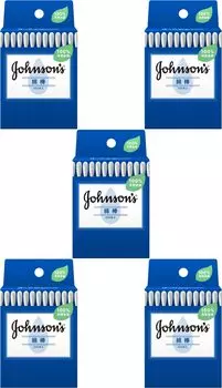 Johnson Baby Johnson Ватные палочки 200 шт. x 5 шт. в наборе Оптовая закупка Натуральное происхождение с оригинальным карманом (1000 шт.) [Приходит ткань]
