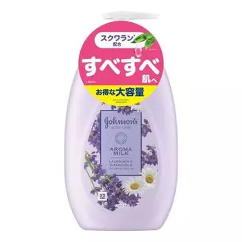 Johnson Body Care Dreamy Aroma Milk 500 мл с ароматом лаванды и ромашки, большой емкости, крем для тела, молочко для тела, лосьон с дозатором, увлажняющий