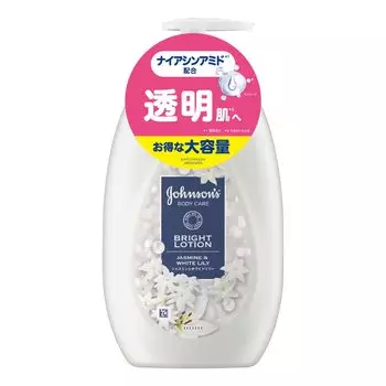 Johnson Body Care Vibrant Radiance 500 мл с ароматом жасмина и белой лилии, большой емкости, крем для тела, молочко для тела, лосьон с ниацинамидом, увлажняющий