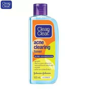 Johnson & Johnson Clean & Clear Тоник для очищения от прыщей, без масла, 0,5% салициловой кислоты, 100 мл. 100 ml.