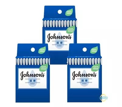 Johnson Johnson Ватные палочки 200 шт. 3 коробки набор натурального качества сделано в Японии [Продукт обновления] (600 штук) 100%