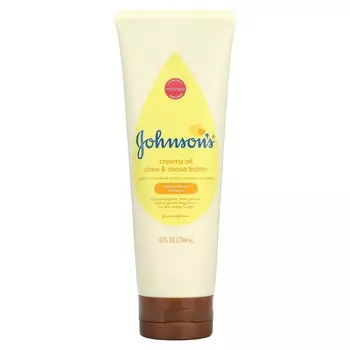 Johnson s Baby, Кремовое масло, масло ши, масло какао, 8 жидких унций (236 мл)