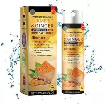 Joint & Bone Turmeric Ginger Bone Spray Women Men Natural Turmeric Ginger Treatment Spray 20 мл (1шт) 1pc жёлтый