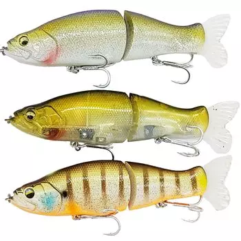 Jointed Big Bait Lure Magnetic 135mm 1oz SS Sea Bass Black Bass [PB Lure] S-shaped (B Set)