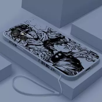JOJO аниме Kujo Jotaro для Xiaomi Redmi 12C 11A 10C 10X 9T 9C 9AT 9A 8A 7A A2 A1 Plus Prime Liquid Left Веревочный чехол для телефона Redmi 8A