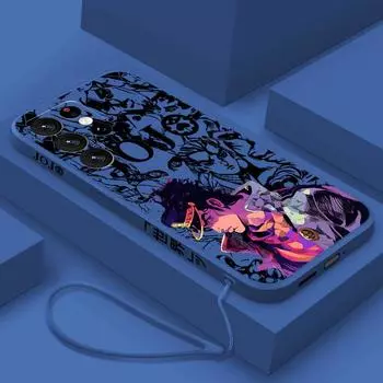 JOJO Bizarre Adventure Anime для Samsung S24 S23 S22 S21 S20 Fe S10 Note 20 10 Ultra Lite Plus Liquid Left Веревочный чехол для телефона Samsung S10 Plus