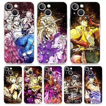 Jojo Bizarre Adventure Роскошный прозрачный мягкий чехол для телефона iPhone 14 13 12 11 Pro Max XS X XR SE 7 8 Plus Противоударный чехол iPhone XS Max