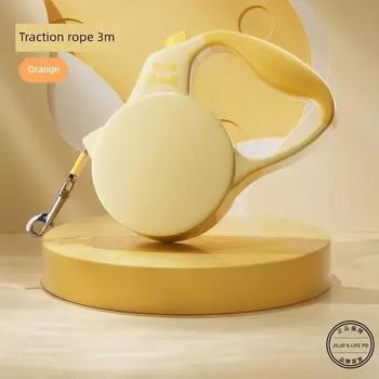 Jojo s L. Pd. Album. Dog Hand Holding Rope Automatic Retractable Dog Leash Pet Supplies | Stamp Album 5m Outdoor traction rope yellow