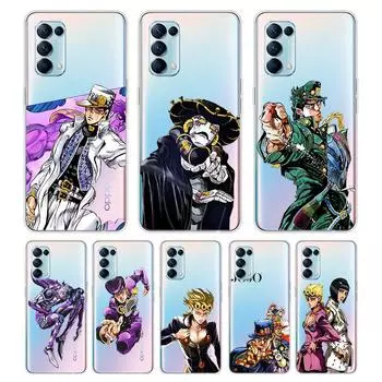 Jojos Bizarre Adventure для OPPO Reno7 SE 6 5 ZF 4G 5G Find X2 X3 Neo Lite Pro Plus прозрачный мягкий чехол для телефона OPPO Reno5 F 4G