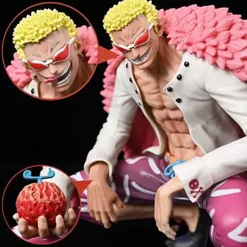 Joker Donquixote Doflamingo 16cm GK Anime Figure One Piece Figurine PVC Model Decoration No Box красный