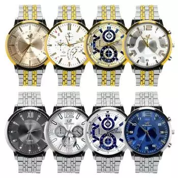 Jokmail Мужские золотые серебряные классические металлические наручные часы, корейские популярные часы