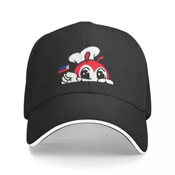 Jollibee Peeking Philipppine Flag Cap Бейсбольные кепки Snapback Модные бейсбольные кепки Дышащие повседневные полихромные кепки As shown