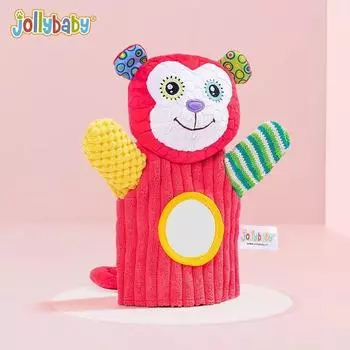 Jollybaby Finger Puppets Interactive Hand Puppet 0-1 Years Old Baby Toy Animal Biteable Cloth Baby Comfort Handy Gadget Monkey hand puppet
