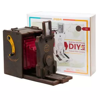 JollyLook Pinhole Mini Instant Film Camera DIY Kit Staind Brown JLK001