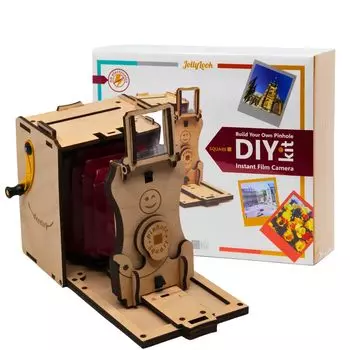 JollyLook Pinhole SQUARE моментальная фотокамера DIY Kit Натуральное дерево JLK016