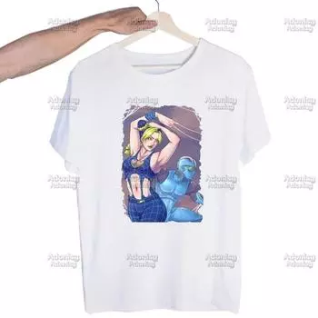 JOLYNE CUJOH Jojo Bizzare Adventure Stone Ocean Harajuku летняя унисекс/женская футболка с принтом уличная одежда футболки с короткими рукавами топы 4XL