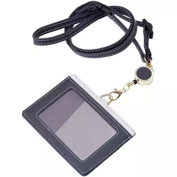 JONGJONG ID Card Имя Бирка Удостоверение личности сотрудника Телескопическая катушка Съемный горизонтальный двойной пропуск на шею Подвесной именной шейный подарочный сертификат для бизнеса 2