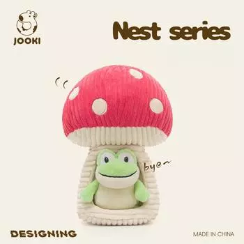 Мягкая игрушка «Грибная лягушка» — милая мягкая игрушка, подушка для сна и подарок на день рождения для детей total length about 32cm