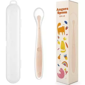 JOONIE Infant мягкая ложка для детского питания + набор футляров, бежевый, 1 комплект