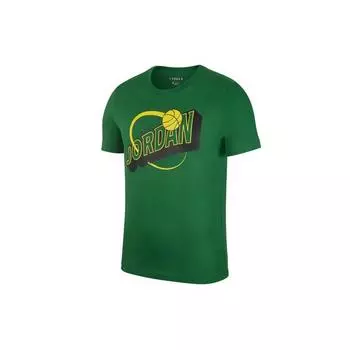Jordan 10 Legacy Printed Crew Neck Short Sleeve T Shirt Men Tops Light-Green CT2001-302 XL