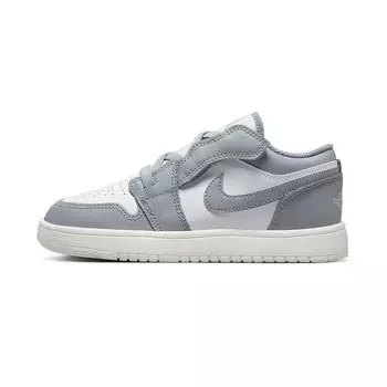 Jordan 1 Low Alt Cool Серый (PS) Детские кроссовки белые BQ6066-053 35